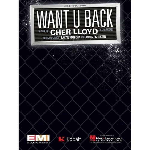 Want U Back S/S PVG (O/P) (Sheet Music)