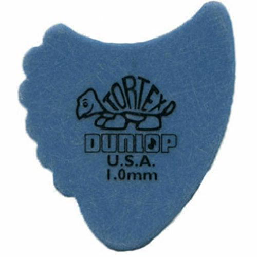10 x Jim Dunlop Tortex Fins Blue 1.00mm Guitar Picks 414R Free Shipping