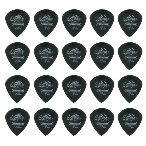 20 x Jim Dunlop Tortex Jazz 3 Pitch Black 1.0mm Guitar Picks III Free Post