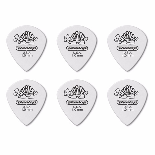 6 x Jim Dunlop Tortex Jazz 3 White 1.00mm Guitar Picks III 478R