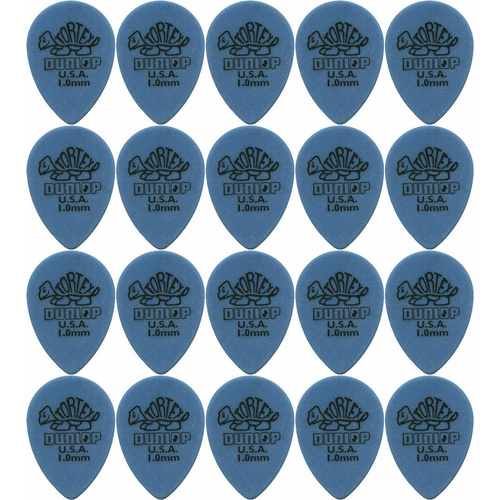 20 x Jim Dunlop Tortex Small Tear Drop 1.0MM Gauge Guitar Picks 423R