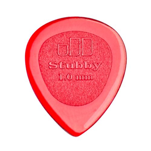 10 x Jim Dunlop Jazz Stubby 1.00MM Gauge Guitar Picks 474R Plectrums, Red