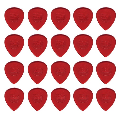 20 x Jim Dunlop Jazz Stubby 1.00MM Gauge Guitar Picks 474R Plectrums, Red