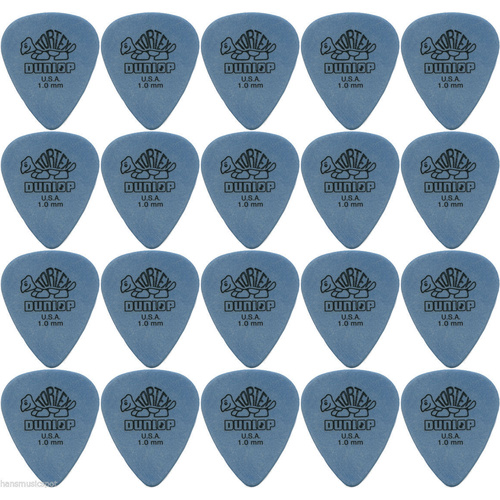 20 x Dunlop Tortex Standard 1.00mm Gauge Guitar Picks Free Post