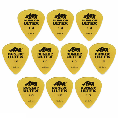 10 x Dunlop Ultex Standard 1.0MM Gauge Guitar Picks 421R Plectrums