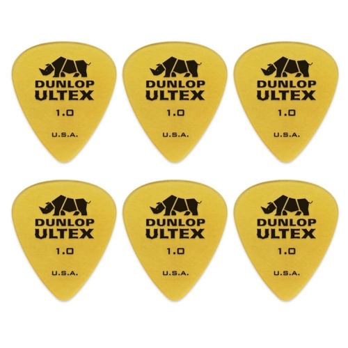 6 x Dunlop Ultex Standard 1.00MM Gauge Guitar Picks 421R Plectrums