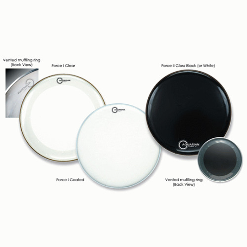 Aquarian TCF18B Coated With Kick Pad Drumhead