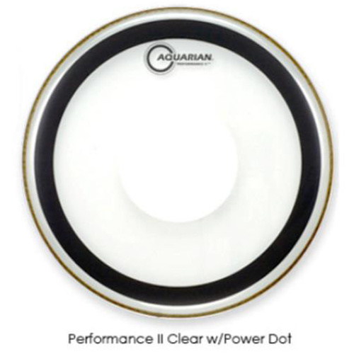 Aquarian PFPD15 Perf. II 2Ply Clear With Power Dot Drumhead