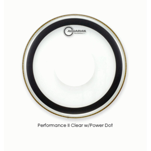 Aquarian PFPD22B Perf.II 2Ply Clear With Power Dot Drumhead