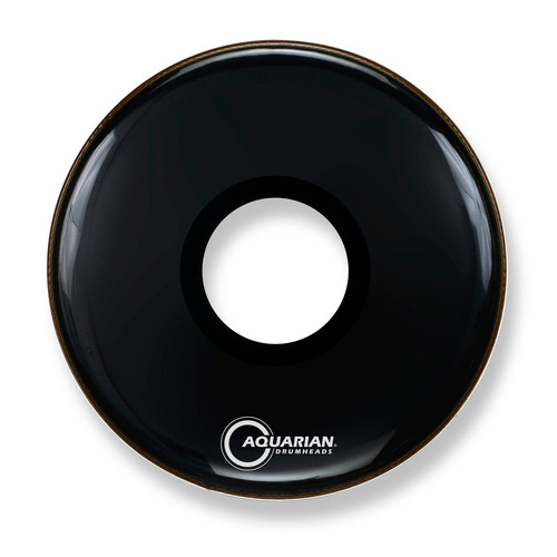 Aquarian PTCC28BK Ported Fr Bass Black Drumhead