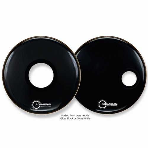 Aquarian SMPTCC18BBK Ported Fr Bass Drumhead