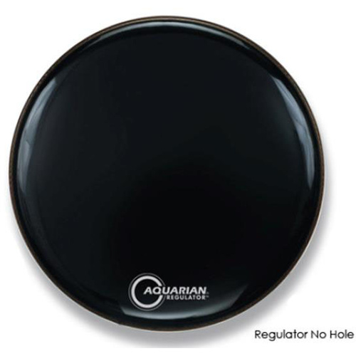 Aquarian RF24BK Regulator N-Hole Black Drumhead