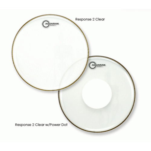 Aquarian RSP2-24B Response 2 2Ply Clear Drumhead