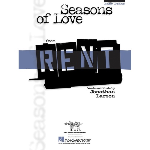 Seasons Of Love Rent Easy Piano S/S (Sheet Music)