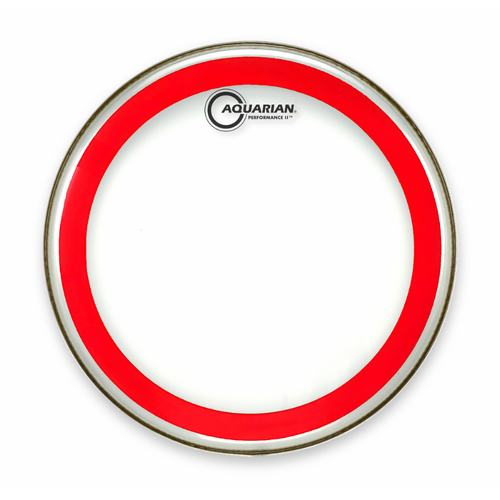 Aquarian PF16RED Performance II 2-Ply Clear Drum Head