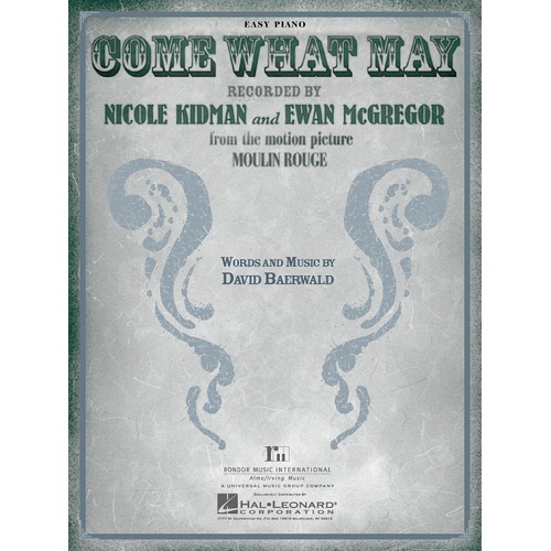 Come What May (Moulin Rouge) S/S Easy Piano (Softcover Book)