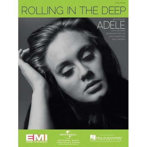 Rolling in the Deep Easy Piano Sheet Music by Hal Leonard, 12 Pages