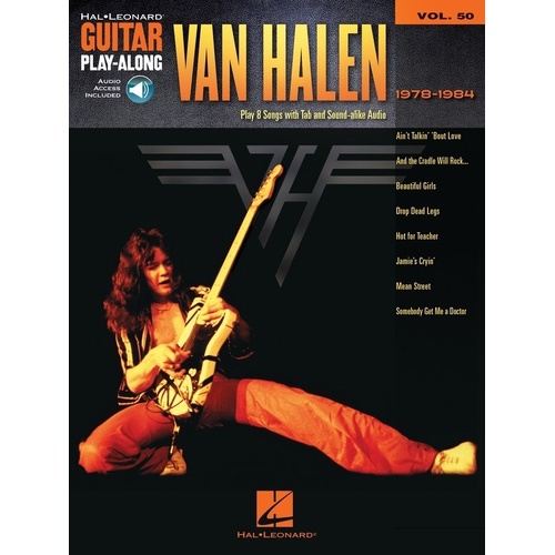 Van Halen Guitar Play-Along 1978-1984 V50 BK/CD with Lyrics & Chords, 8 Songs, Hal Leonard