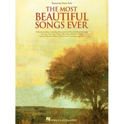 Most Beautiful Songs Ever Beginning Piano Solos Songbook