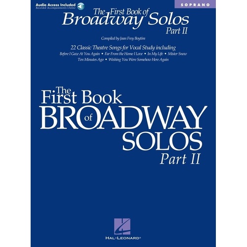 First Book of Broadway Solos II Songbook with CD