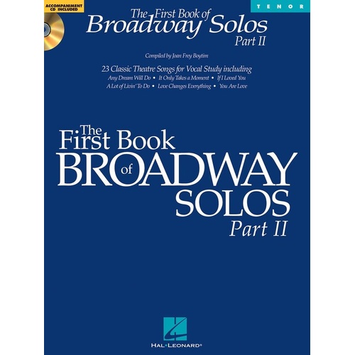 First Book of Broadway Solos II Tenor Songbook with CD