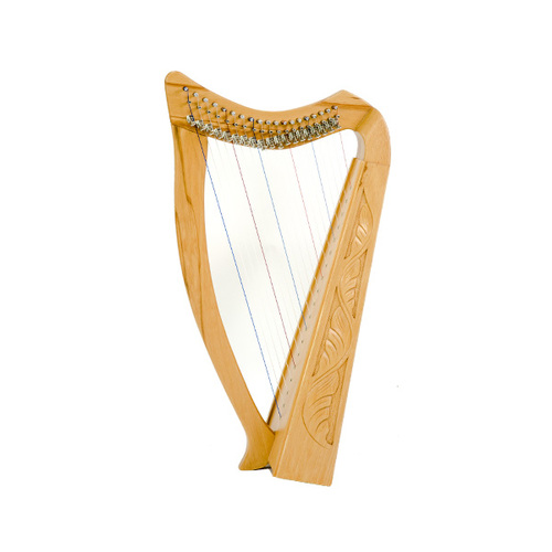 Standing Pixie Harp - 19 String Carved w/Bag