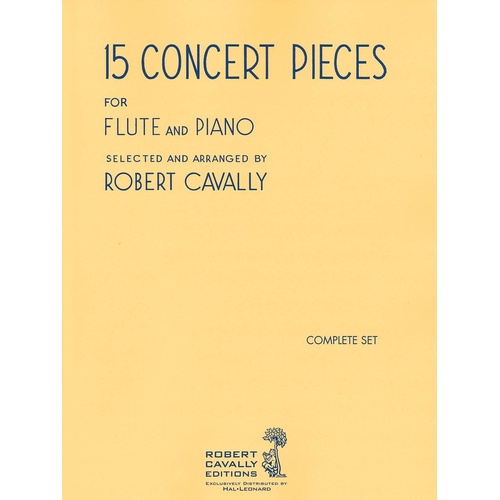 Concert Pieces 15 Ed Cavally Flute/Piano (Softcover Book)