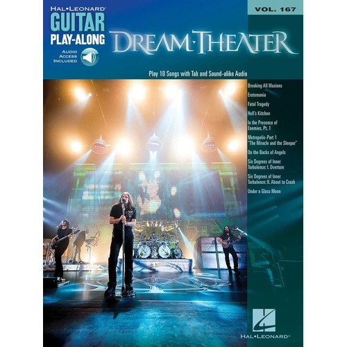 Dream Theater Guitar Play-Along V167 BK/OLA - Guitar TAB Songbook with Audio, Lyrics & Backing Tracks