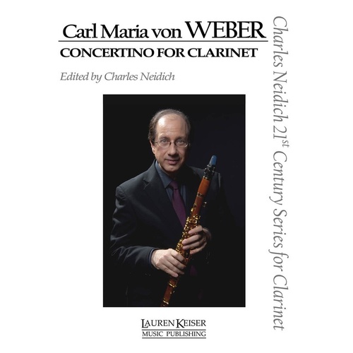 Weber - Concertino Clarinet/Piano (Softcover Book)