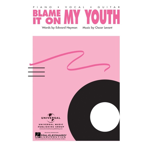 Blame It On My Youth (Single Music Sheet) (Sheet Music)