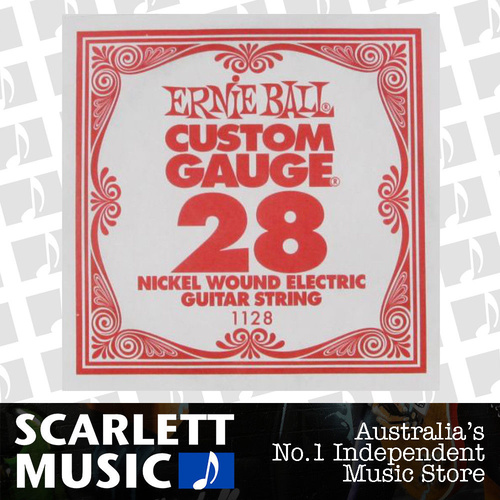 Ernie Ball Nickel Wound Single Guitar String .028 ( 28 - 28w ) Gauge