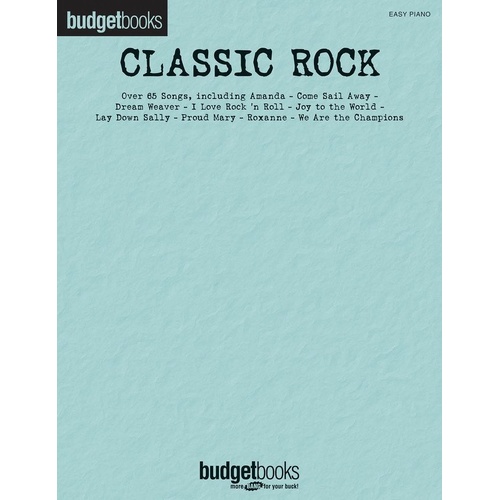Budget Books Classic Rock Easy Piano Songbook