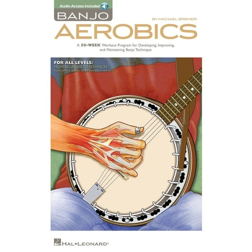 Banjo Aerobics Book by Hal Leonard - 112 Pages, Essential Techniques, Online Audio Access, All Levels