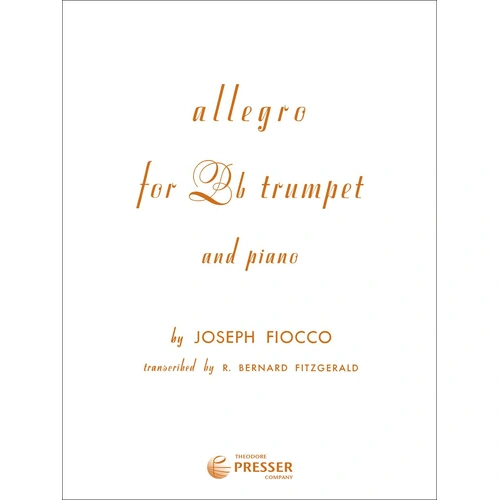 Allegro for Bb Trumpet and Piano by Fiocco