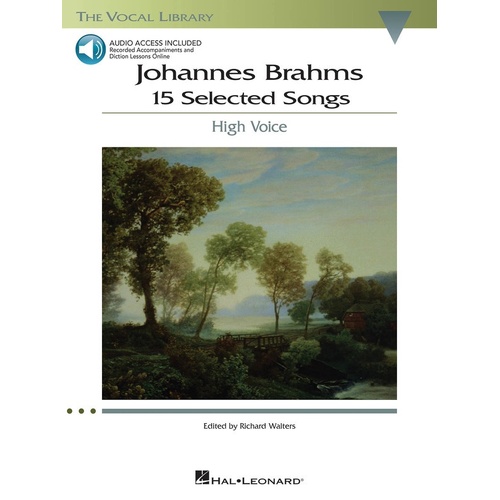 Brahms Selected Songs High Voice Book/2CD (Softcover Book/CD)