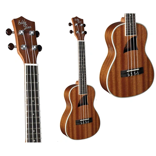 Eddy Finn Concert Ukulele - Mahogany EF-8MC with Blackwood Fingerboard and Walnut Bridge