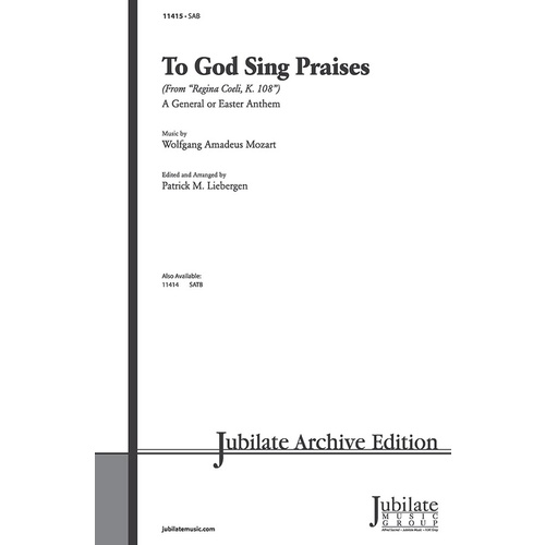 To God Sing Praises SAB Choral Sheet Music