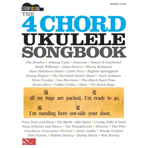 4 Chord Ukulele Songbook Strum and Sing (Softcover Book)