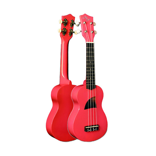 Eddy Finn Basswood Soprano Ukulele - Translucent Pink