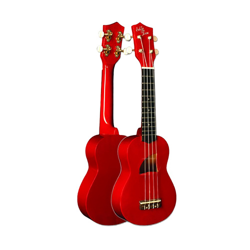 Eddy Finn Basswood Soprano Ukulele - Translucent Red