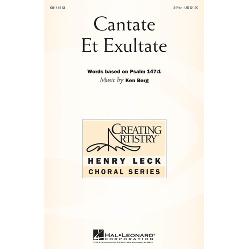 Cantate Et Exultate 2Pt (Octavo)