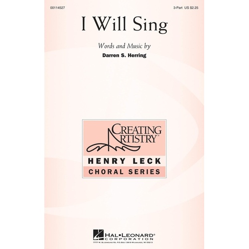 I Will Sing 3Pt Treble (Octavo)
