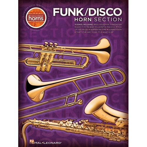 Funk Disco Horn Section Transcribed Scores - Trombone & Trumpet, 176 Pages, Hal Leonard
