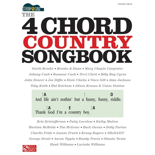 4 Chord Country Songbook Strum and Sing (Softcover Book)