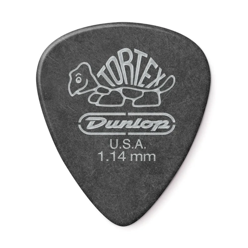 JIM DUNLOP 1.14MM TORTEX BLACK GOLD PICK  (Single)