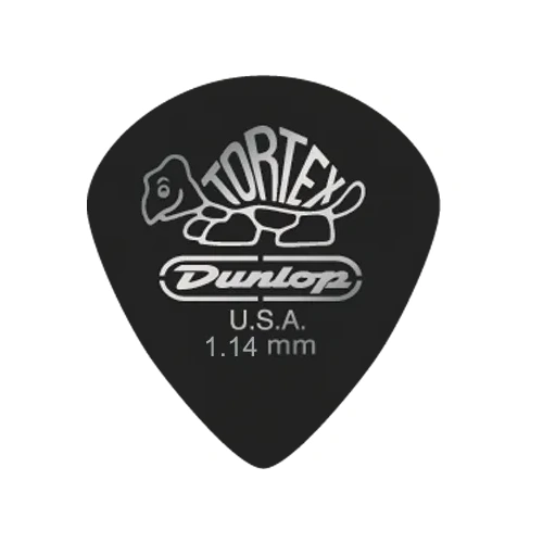 Jim Dunlop 1.14MM Tortex Black Gold Jazz Pick (Single)