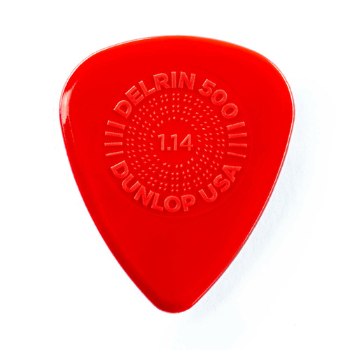 6 x Jim Dunlop Prime Grip DELRIN 500 1.14MM Gauge Guitar Picks 450R 