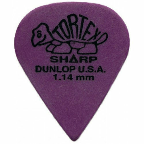 12 x Jim Dunlop Tortex Sharp 1.14mm Gauge Guitar Picks 412R USA Free Post
