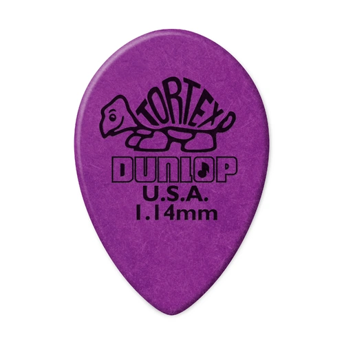 Jim Dunlop 1.14MM Tortex Small Guitar Pick - Teardrop Shape (Single)