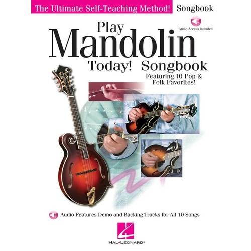 Play Mandolin Today Songbook with Audio - 10 Pop & Folk Favorites for Mandolin